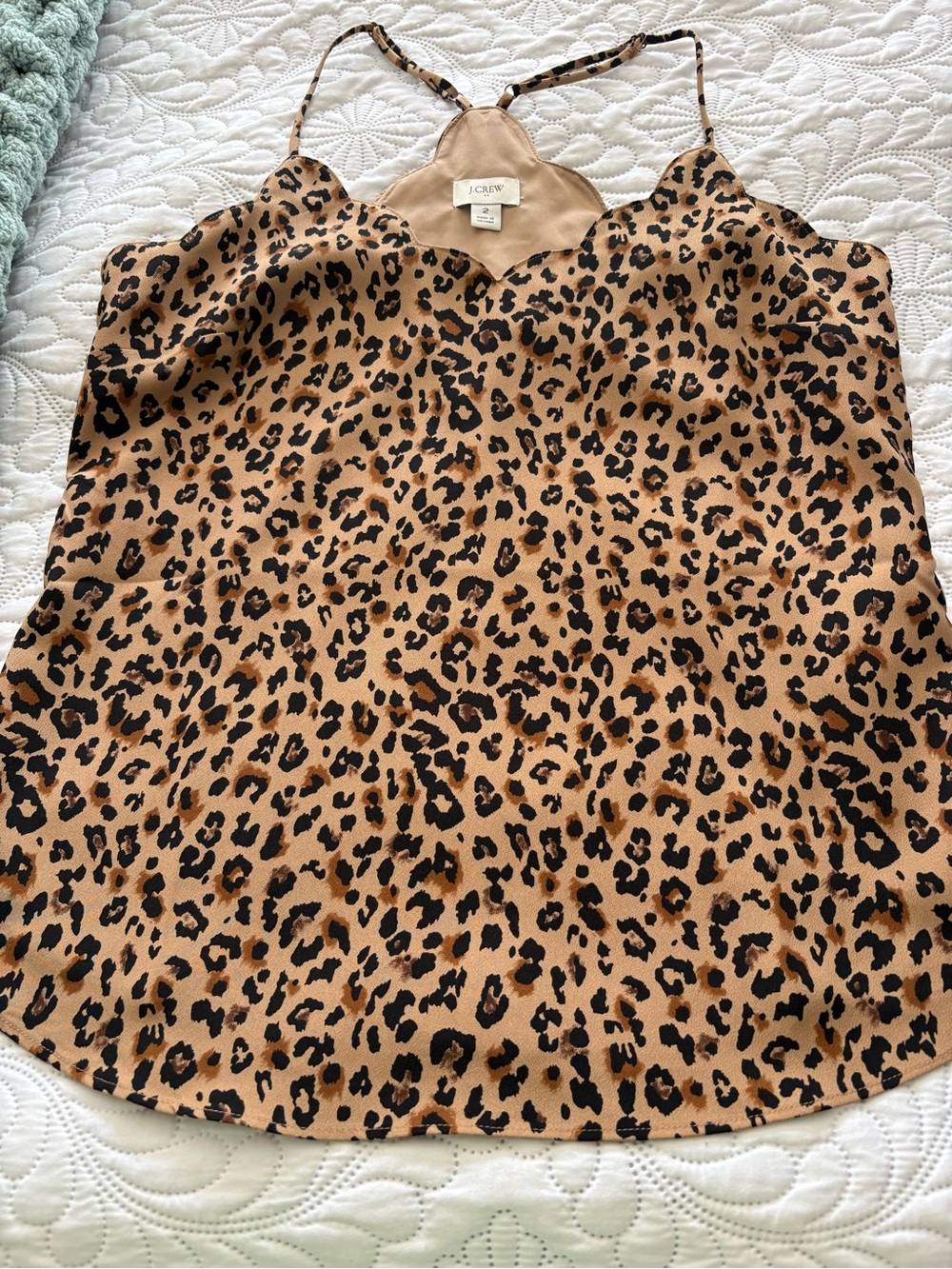 J. Crew Leopard-Print Camisole in Tan and Black